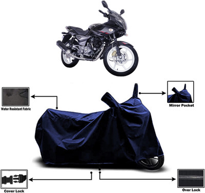 Amexride Two Wheeler Cover for Bajaj(Pulsar 220 DTS-i, Blue)