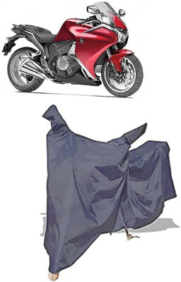Amexride Two Wheeler Cover for Honda(VFR 1200F, Grey)