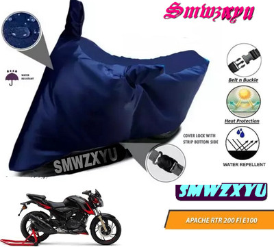 smwzxyu Waterproof Two Wheeler Cover for TVS(Apache RTR 200, Blue)