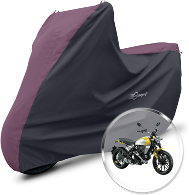 Neodrift Two Wheeler Cover for Ducati(Scrambler Icon, Maroon, Black)