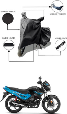 RAQTRO Waterproof Two Wheeler Cover for Hero(New Glamour BS6, Black)