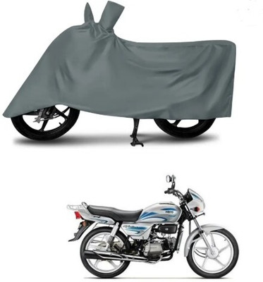 Tritika Waterproof Two Wheeler Cover for Hero(Splendor Plus, Grey)