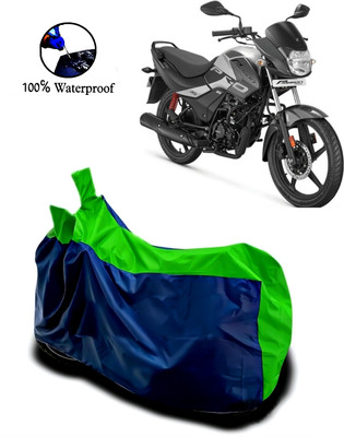 Autofly Waterproof Two Wheeler Cover for Hero(Passion Pro, Blue, Green)