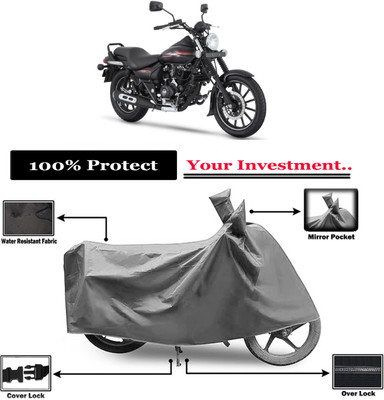 Amexride Two Wheeler Cover for Bajaj(Avenger 220 Street, Grey)