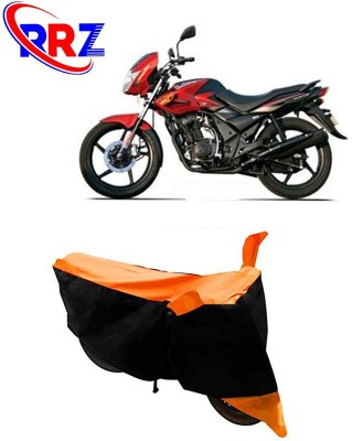 RRZ Waterproof Two Wheeler Cover for TVS(Flame 125, Black, Orange)