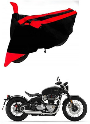 AutoGalaxy Waterproof Two Wheeler Cover for Triumph(Bonneville Bobber, Red, Black)