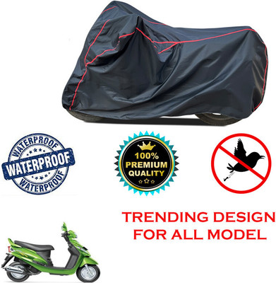 THE REAL ARV Waterproof Two Wheeler Cover for Mahindra(Rodeo RZ, Black)