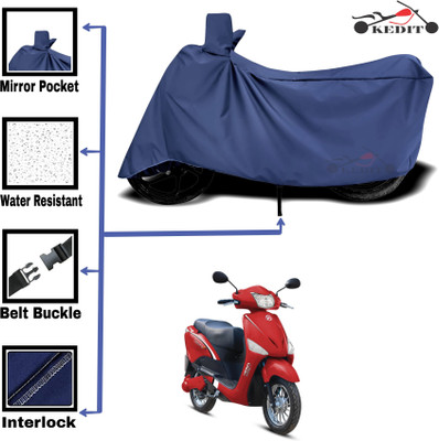 KEDIT Two Wheeler Cover for Hero(Electric Optima, Blue)