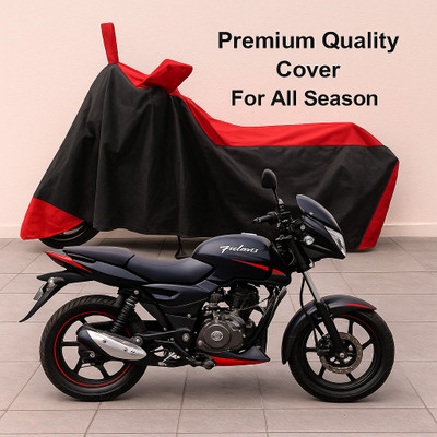 AutoGalaxy Waterproof Two Wheeler Cover for Bajaj(Pulsar 125, Black, Red)