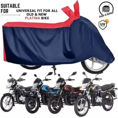 ZAQE Waterproof Two Wheeler Cover for Bajaj, Universal For Bike(Platina, Blue, Red)