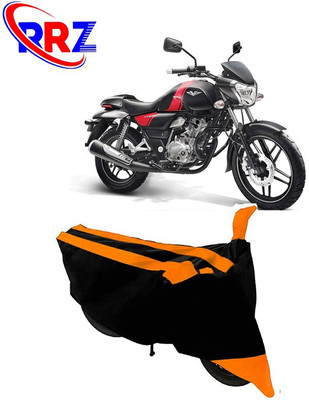 RRZ Waterproof Two Wheeler Cover for Bajaj(V 150, Black, Orange)