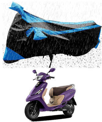 Furious3D Two Wheeler Cover for TVS(Scooty Zest 110, Blue, Black)