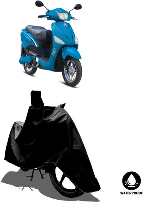 Amexride Waterproof Two Wheeler Cover for Hero Electric(Electric Optima Li, Black)