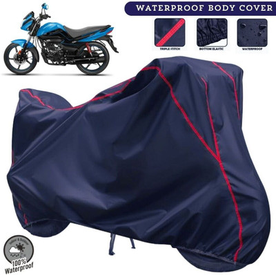 MADAFIYA Two Wheeler Cover for Hero(Glamour Programmed FI BS6, Blue, Red)
