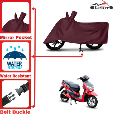 KEDIT Two Wheeler Cover for Hero(Electric Dash, Maroon)