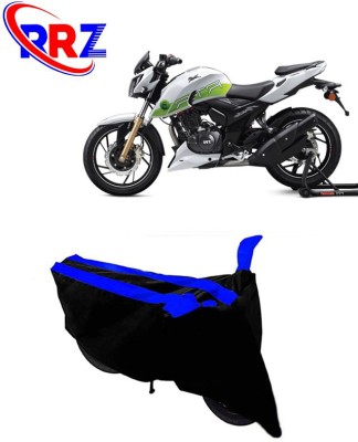 Mdstar Waterproof Two Wheeler Cover for TVS(Apache RTR 200 Fi E100, Black, Blue)