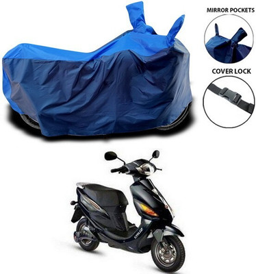 DeepShakshi AUTOMOTIVE Two Wheeler Cover for Hero(Electric Cruz, Black, Blue)