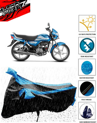 J S R Waterproof Two Wheeler Cover for Hero(HF Deluxe, Blue)