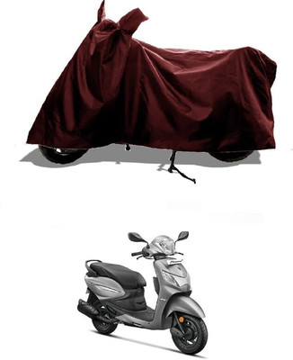 AASHTIK MART Two Wheeler Cover for Hero(Pleasure Plus, Maroon)