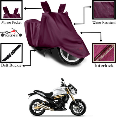KEDIT Two Wheeler Cover for Mahindra(Mojo UT 300, Maroon)