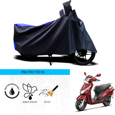 ANTHUB Waterproof Two Wheeler Cover for Hero(Duet 125CC, Black, Blue)