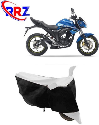 RRZ Waterproof Two Wheeler Cover for Suzuki(Gixxer 250, Black, White)