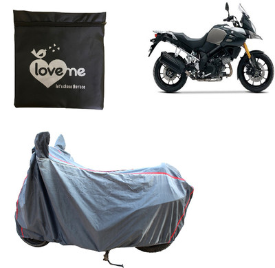 Love Me Waterproof Two Wheeler Cover for Suzuki(V Strom 1000, Silver)