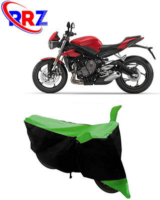RRZ Waterproof Two Wheeler Cover for Triumph(Street Triple, Black, Green)