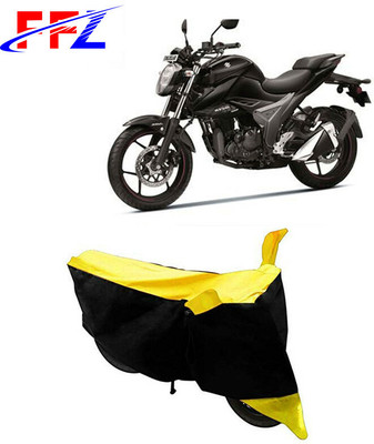 FFZ Waterproof Two Wheeler Cover for Suzuki(Gixxer, Black, Yellow)