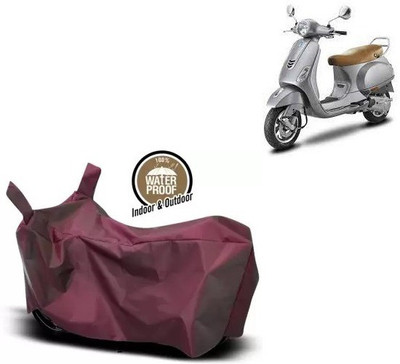 OliverX Waterproof Two Wheeler Cover for Vespa(VXL 125 BS6, Maroon)
