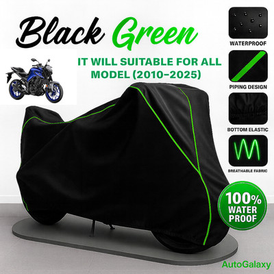 AutoGalaxy Waterproof Two Wheeler Cover for Yamaha(MT 03, Black)
