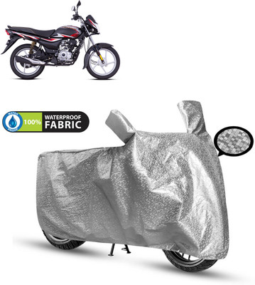 CODOKI Waterproof Two Wheeler Cover for Bajaj(Platina 100 DTS-i, Silver)