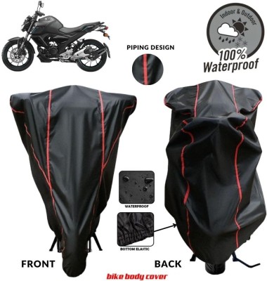 MADAFIYA Two Wheeler Cover for Yamaha(FZ S FI New, Black, Red)