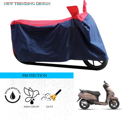ANTHUB Waterproof Two Wheeler Cover for TVS(Jupiter, Black, Red)
