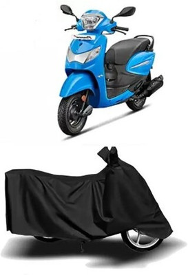 Tritika Waterproof Two Wheeler Cover for Hero(Pleasure Plus, Black)