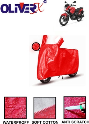 OliverX Waterproof Two Wheeler Cover for Hero(Glamour BS6, Red)