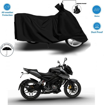 HWSXQAE Waterproof Two Wheeler Cover for Bajaj(Pulsar 160 NS DTS-i, Black)