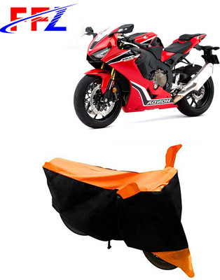 FFZ Waterproof Two Wheeler Cover for Honda(CBR 1000RR, Black, Orange)