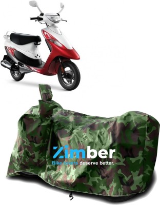 ZIMBER Two Wheeler Cover for TVS(Scooty Pep+, Green)