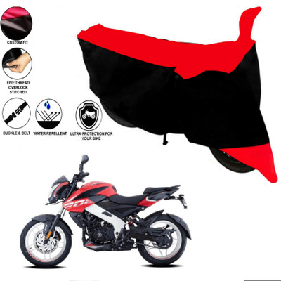 sowelar Waterproof Two Wheeler Cover for Bajaj(Pulsar NS 200, Black, Red)