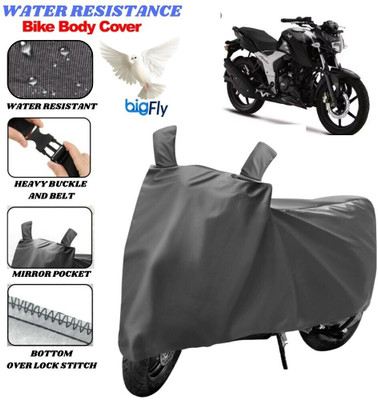 BigFly Two Wheeler Cover for TVS(Apache RTR 160, Grey)