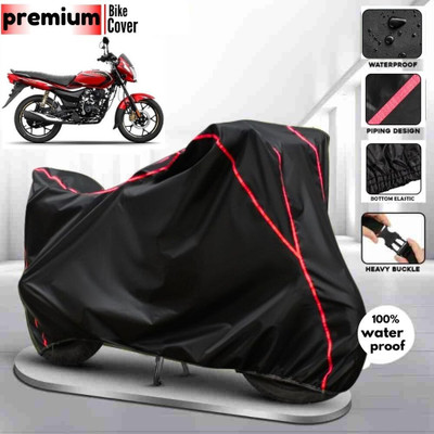 AutoGalaxy Waterproof Two Wheeler Cover for Bajaj(Platina 100, Black, Red)