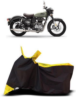 VESMEI Two Wheeler Cover for Royal Enfield(Classic 350 Signals, Yellow)