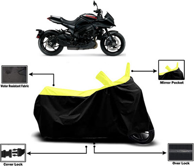 Amexride Two Wheeler Cover for Suzuki(Katana BS6, Yellow)