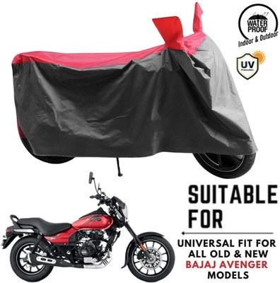 ZAQE Waterproof Two Wheeler Cover for Bajaj(Avenger, Grey, Red)