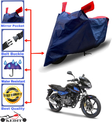 KEDIT Two Wheeler Cover for Bajaj(Pulsar 150 DTS-i, Red, Blue)