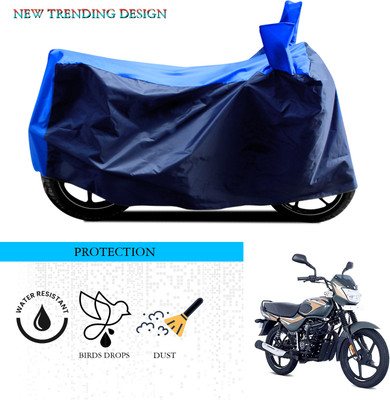 ANTHUB Waterproof Two Wheeler Cover for Bajaj(CT 100, Black, Blue)