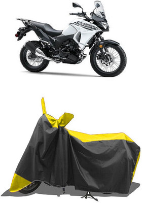 SUGASHRI Waterproof Two Wheeler Cover for Kawasaki(Versys X 300 BS6, Yellow, Black)