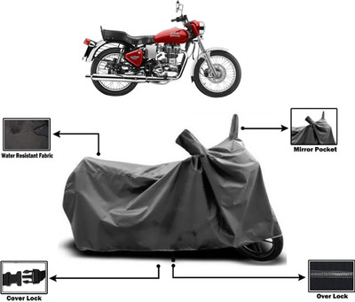 Amexride Two Wheeler Cover for Royal Enfield(Electra 4S, Grey)