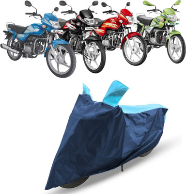 NG Auto Front Two Wheeler Cover for Hero(HF Deluxe Eco, Blue, Blue)
